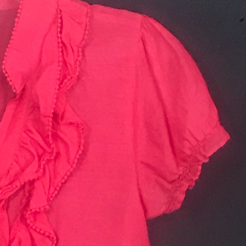 👚Lightweight Ruffle Front Button Down Blouse - Picture 7 of 8